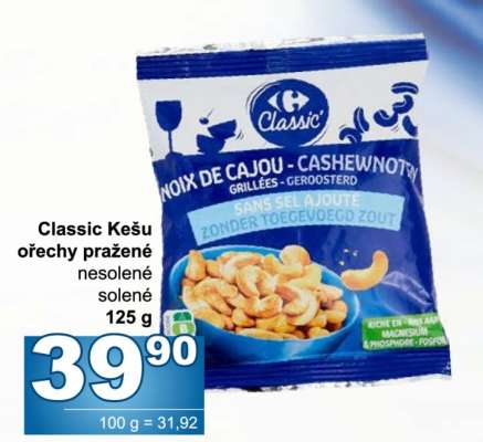 Classic Kešu ořechy pražené