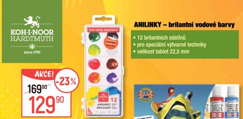 Anilinky - brilantní vodové barvy