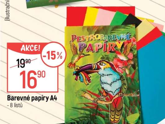 Barevné papíry A4