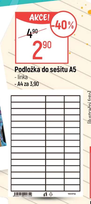 Podložka do sešitu A5