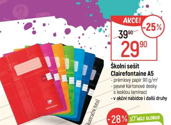 Školní sešit Clairefontaine A5
