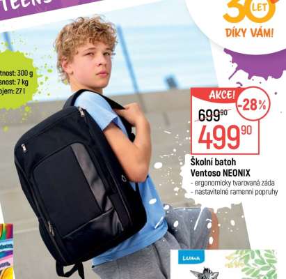 Školní batoh Ventoso NEONIX