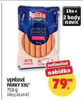 VEPŘOVÉ PÁRKY XXL*