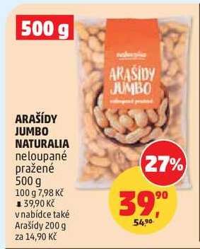 ARAŠÍDY JUMBO NATURALIA