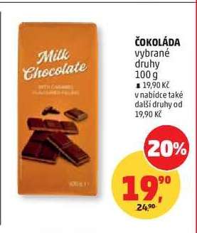 Čokoláda vybrané druhy