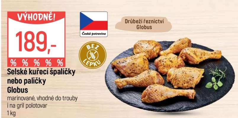 Selské kuřecí špalíčky nebo paličky Globus