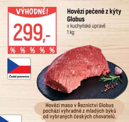 Hovězí pečeně z kýty Globus