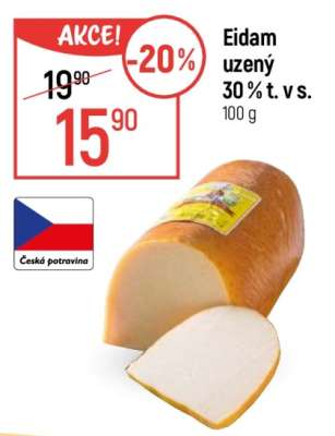 Eidam uzený 30 % t. v s.