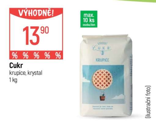 Cukr krupice, krystal 1 kg