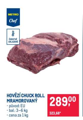 HOVĚZÍ CHUCK ROLL MRAMOROVANÝ