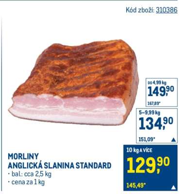 MORLINY ANGLICKÁ SLANINA STANDARD