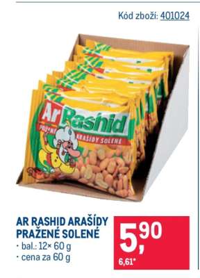 Ar Rashid arašídy pražené solené