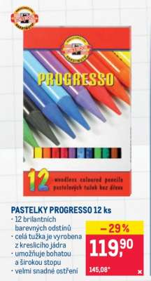 PASTELKY PROGRESSO 12 ks