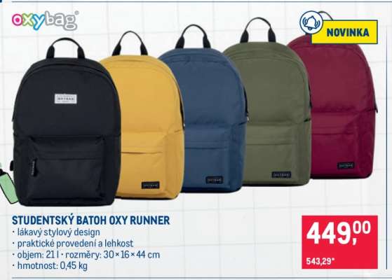 Studentský batoh Oxy Runner