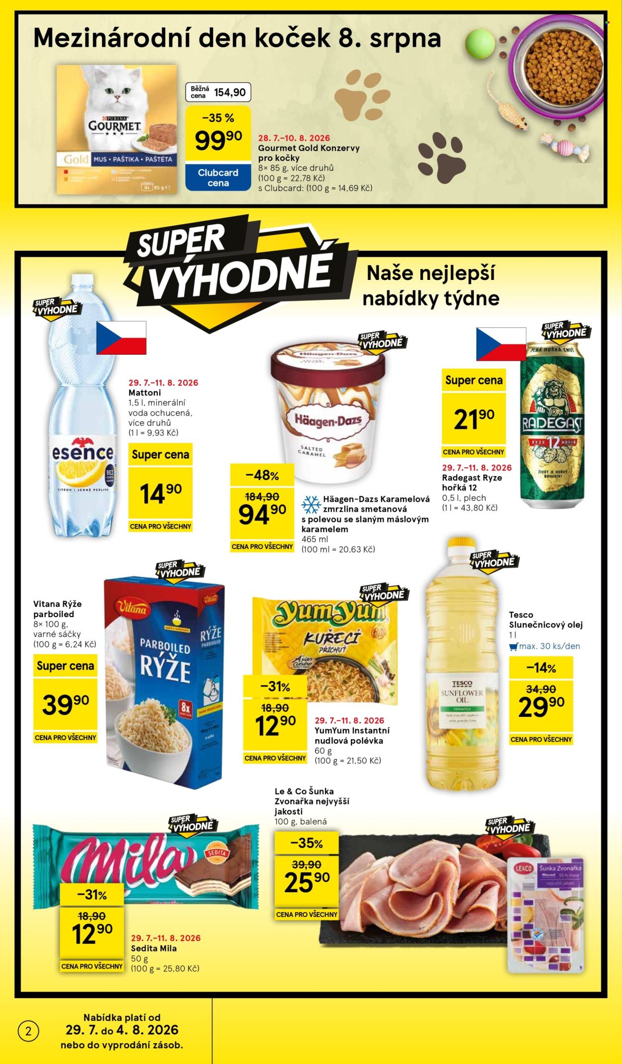 Leták TESCO supermarket - 29.7.2026 - 4.8.2026. Strana 2