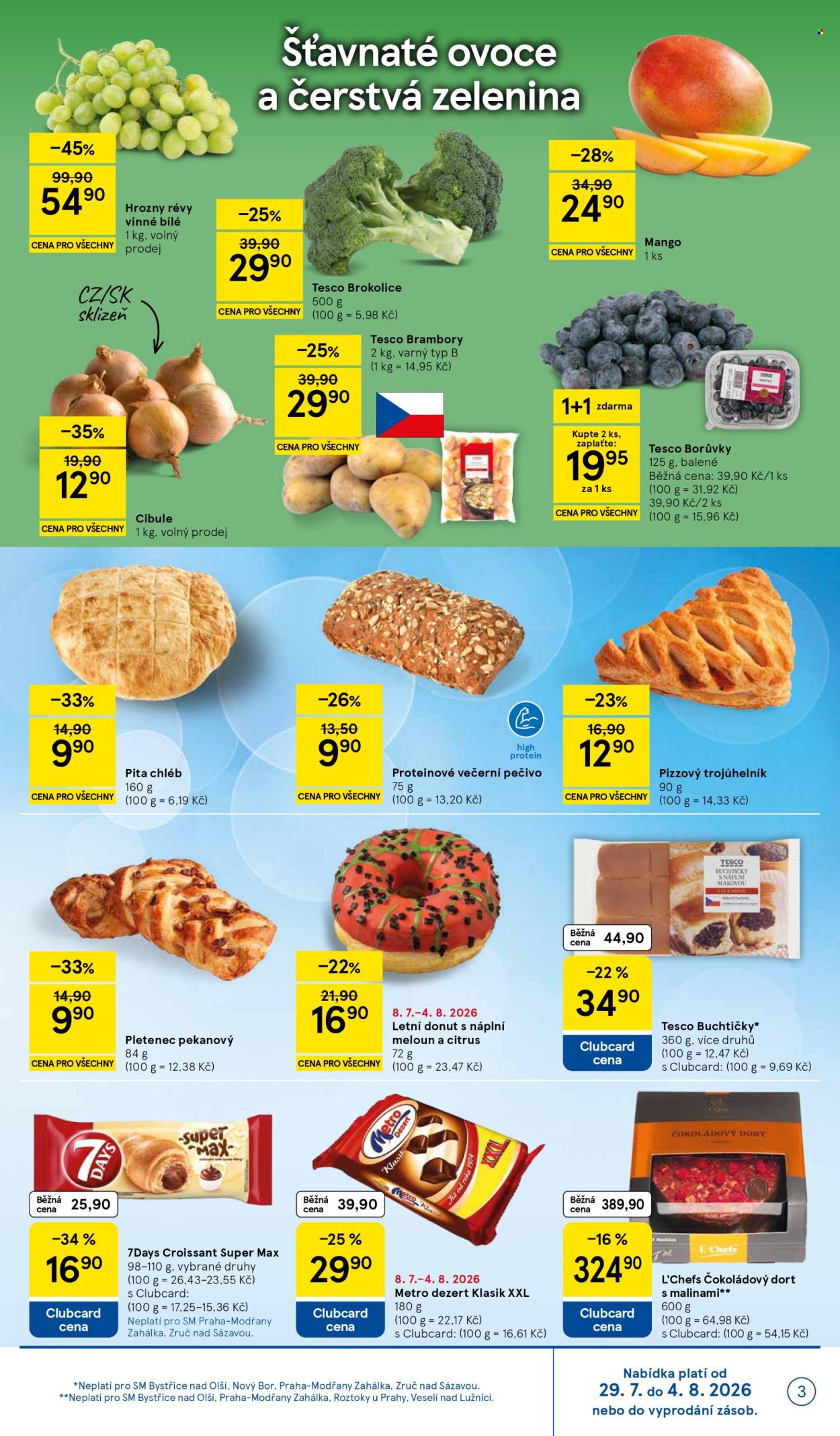 Leták TESCO supermarket - 29.7.2026 - 4.8.2026. Strana 3
