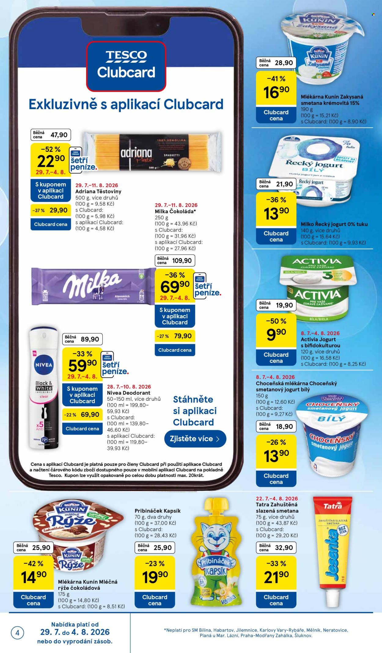 Leták TESCO supermarket - 29.7.2026 - 4.8.2026. Strana 4