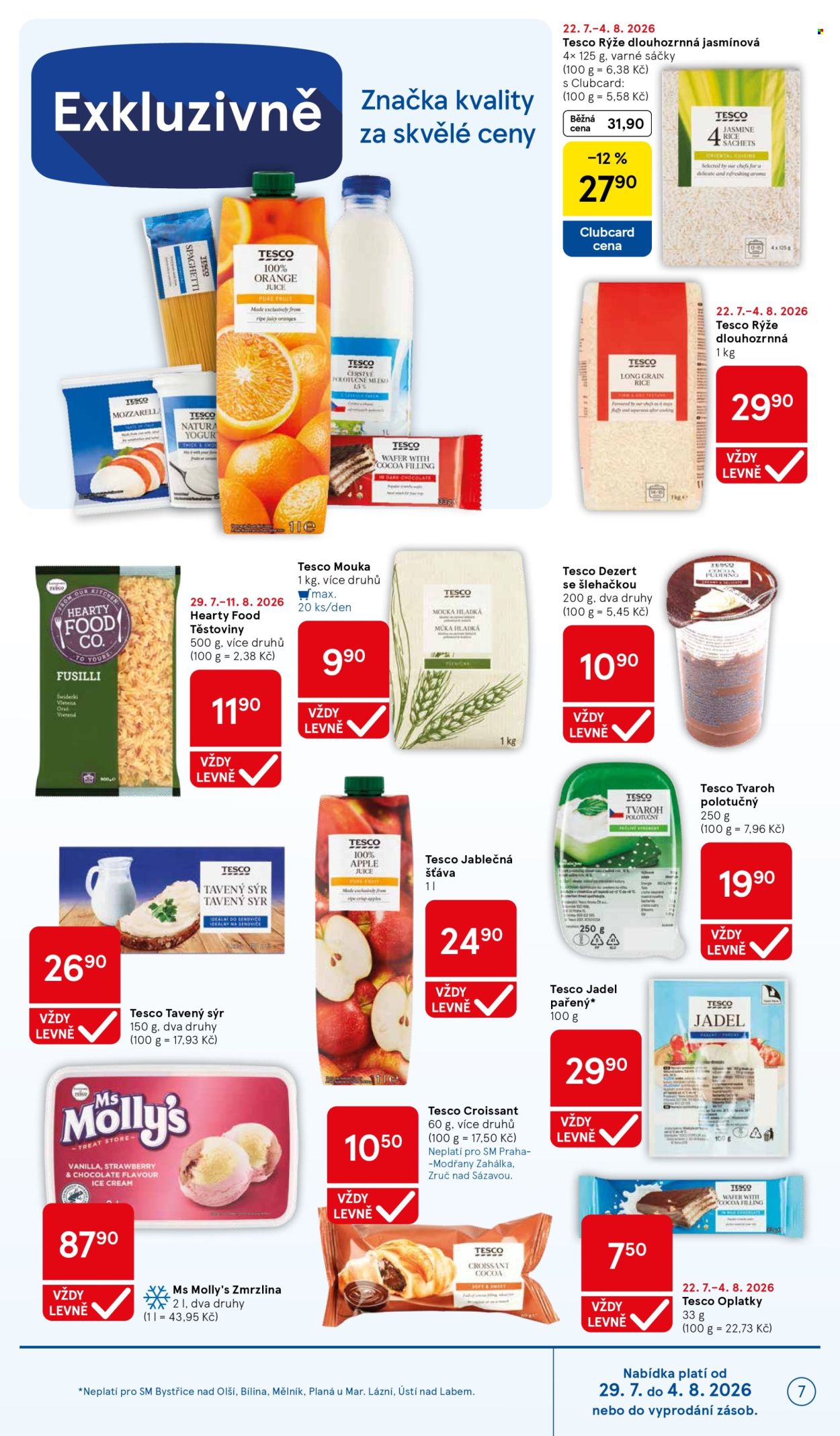 Leták TESCO supermarket - 29.7.2026 - 4.8.2026. Strana 7