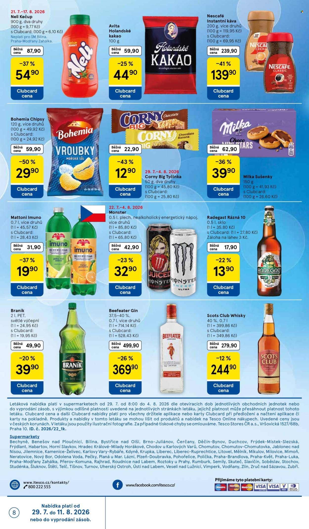 Leták TESCO supermarket - 29.7.2026 - 4.8.2026. Strana 8