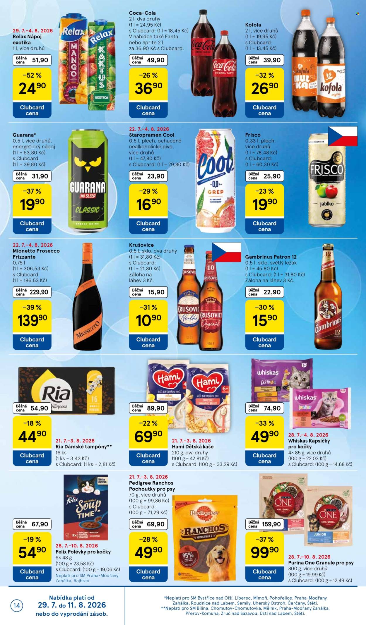 Leták TESCO supermarket - 29.7.2026 - 4.8.2026. Strana 14
