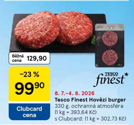 Tesco Finest Hovězí burger