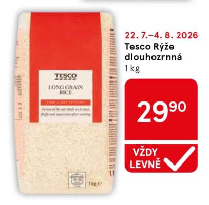 Tesco Rýže dlouhozrnná 1 kg