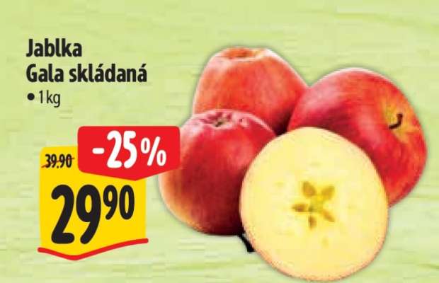 Jablka Gala skládaná
