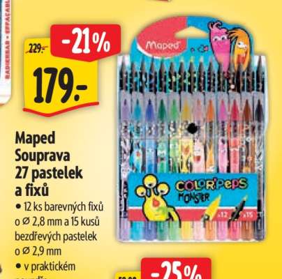 Maped Souprava 27 pastelek a fixů