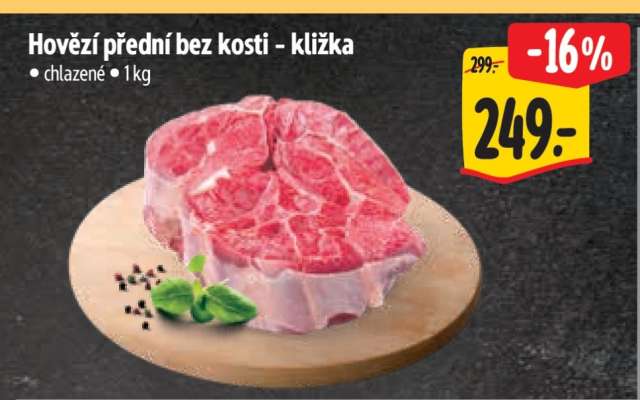 Hovězí přední bez kosti – kližka