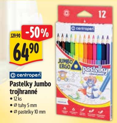 Pastelky Jumbo trojhranné