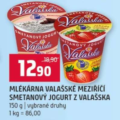 MLÉKÁRNA VALAŠSKÉ MEZIŘÍČÍ SMETANOVÝ JOGURT Z VALAŠSKA