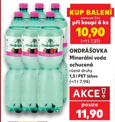 ONDRÁŠOVKA Minerální voda ochucená