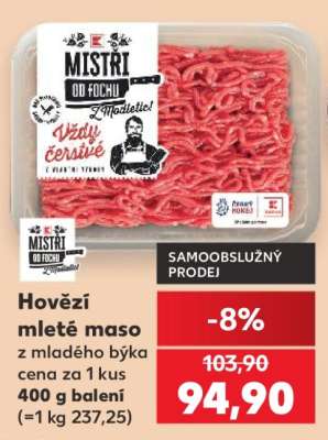 Hovězí mleté maso z mladého býka