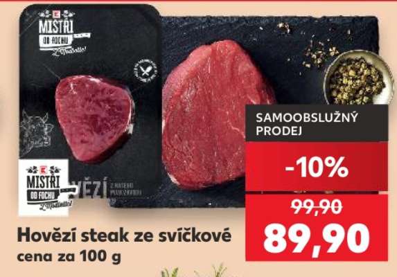 Hovězí steak ze svíčkové