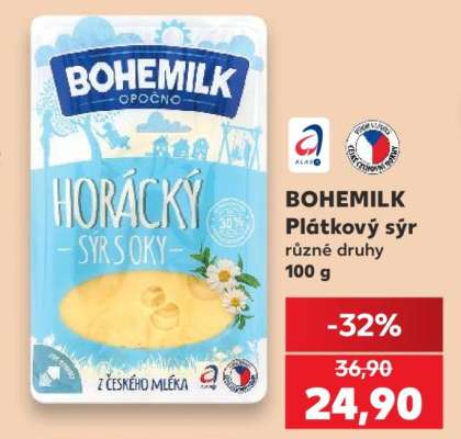 BOHEMILK Plátkový sýr