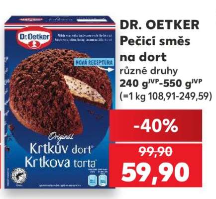 DR. OETKER Pečicí směs na dort