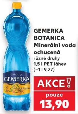GEMERKA BOTANICA Minerální voda ochucená