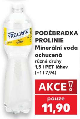 PODĚBRADKA PROLINIE Minerální voda ochucená