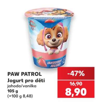 PAW PATROL Jogurt pro děti