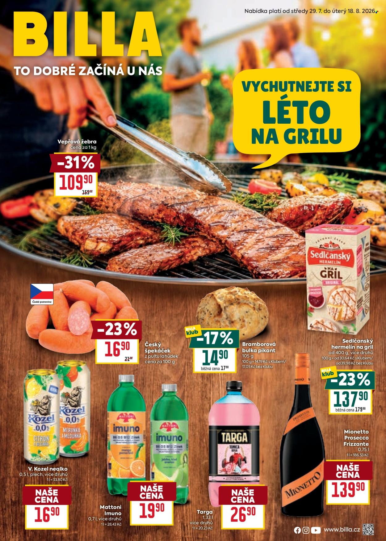 Leták BILLA - 29.7.2026 - 18.8.2026. Strana 1