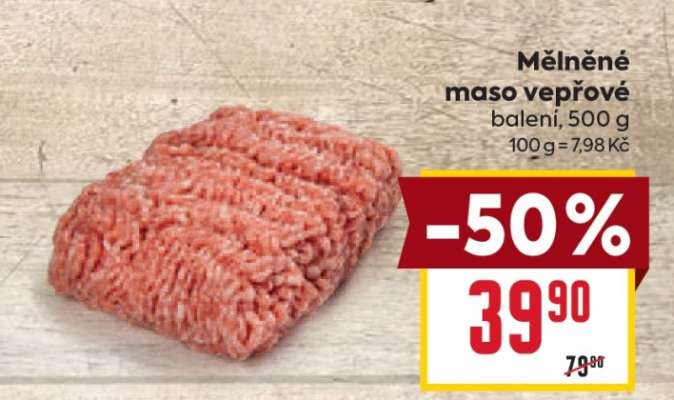 Mleté maso vepřové