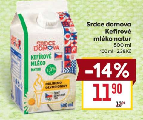 Srdce domova Kefírové mléko natur