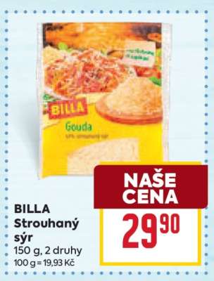 BILLA Strouhaný sýr