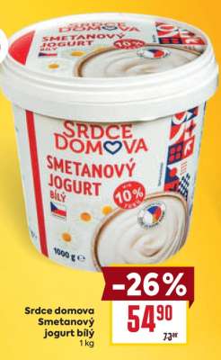 Srdce domova Smetanový jogurt bílý