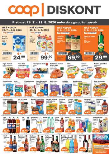 Leták coop DISKONT - 29.7.2026 - 11.8.2026.