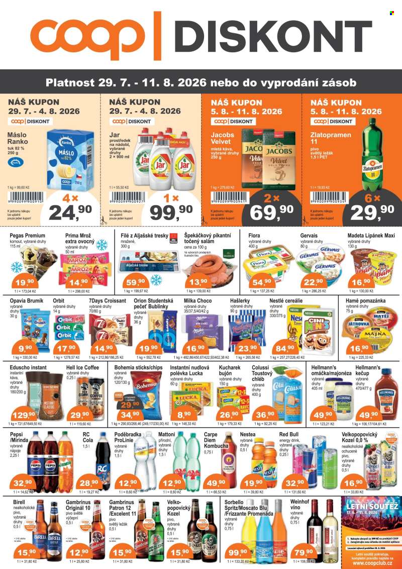 Leták coop DISKONT - 29.7.2026 - 11.8.2026.
