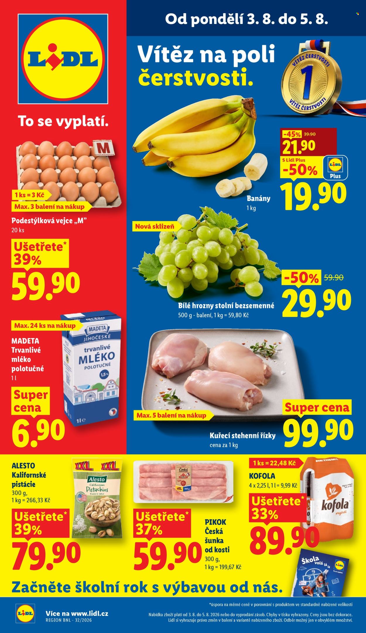 Leták Lidl - 3.8.2026 - 5.8.2026. Strana 1