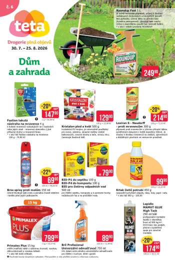 Leták Teta drogerie - 30.7.2026 - 25.8.2026.