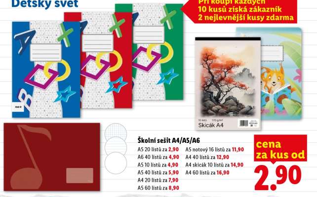 ŠKOLNÍ SEŠIT A4 / A5 / A6