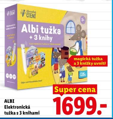 ALBI Elektronická tužka s 3 knihami